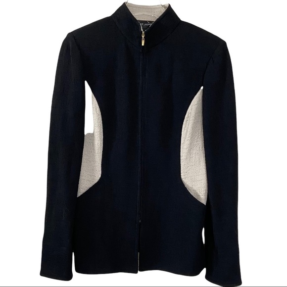 St John Knitted Black and Cream Dress Jacket/Sweater. Size 6 - Picture 8 of 8